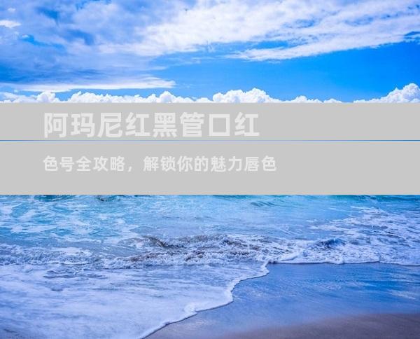 阿玛尼红黑管口红色号全攻略，解锁你的魅力唇色